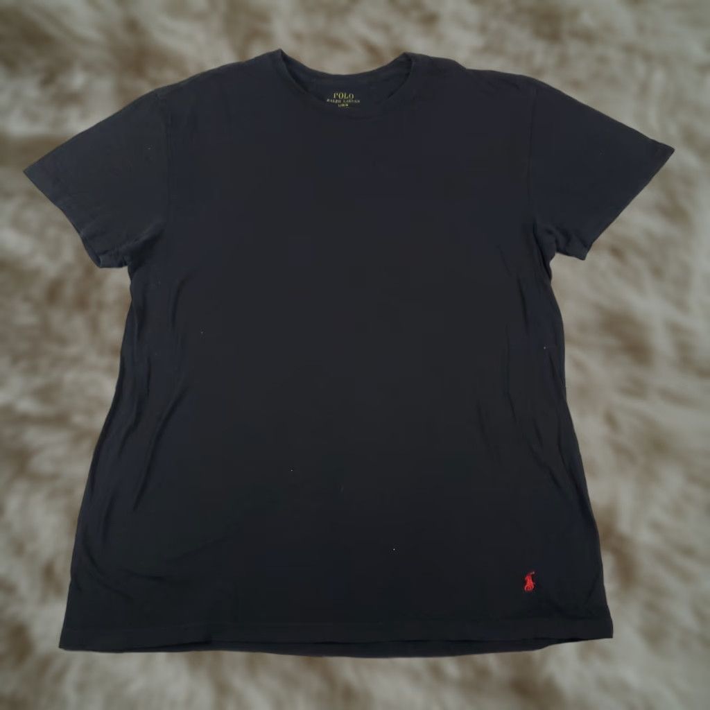 Ralph Lauren Ralph Lauren T Shirt Mens Large Black Pony Logo Short Sleeve Crew Neck Cotton Classic Casual Shirt Mens L Black Size US L / EU 52-54 / 3 - 1 Thumbnail
