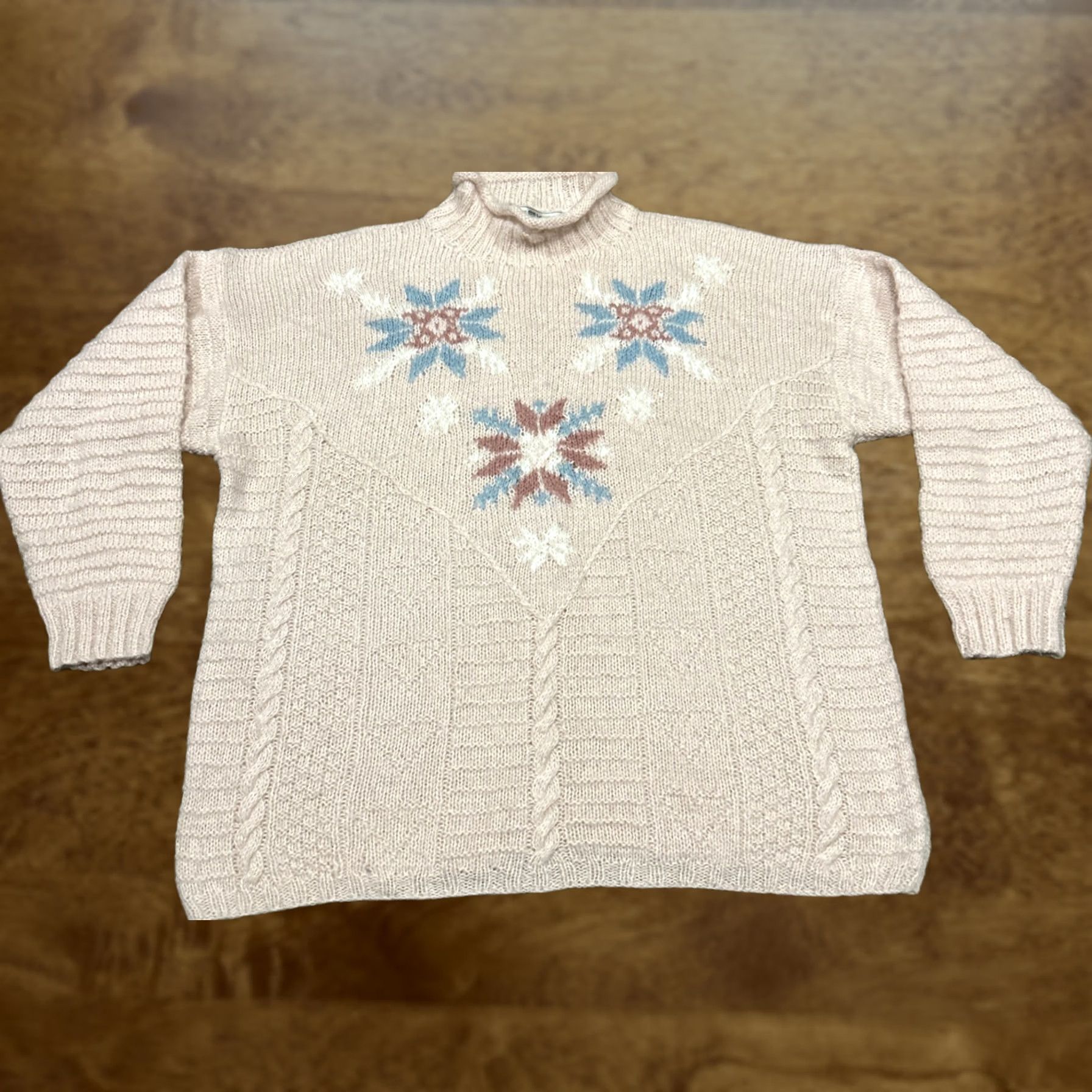 Pinko VINTAGE Maggie Lawrence Sweater Womens Plus 22/24 Acrylic Pink Crochet Bohemian 80s 90s Flower Pullover Regular Busy/Workwear Mens Womens Size 3XL / US 20-22 - 1 Thumbnail