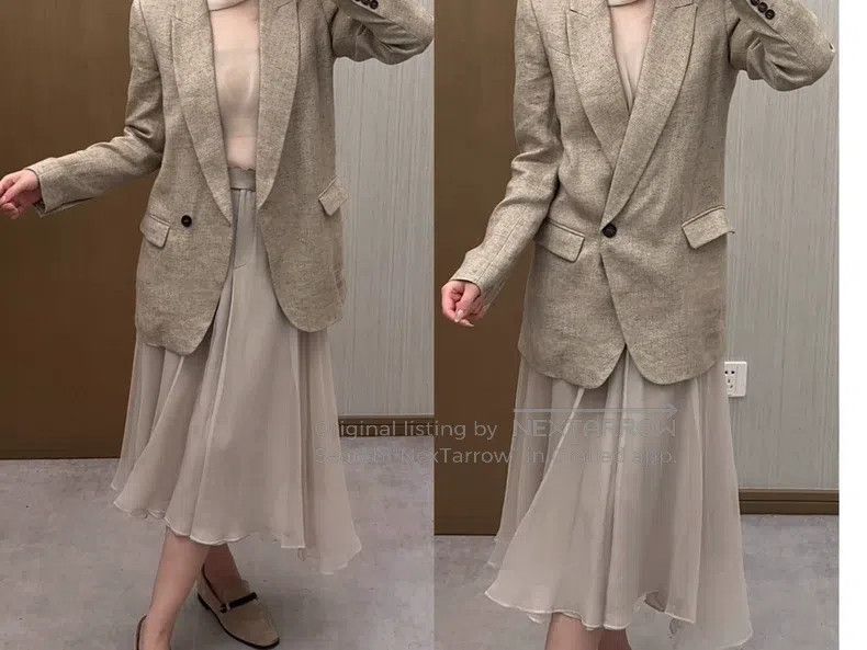 Brunello Cucinelli Brunello Cucinelli Ladies' Single-breasted Suit Jacket Size S / US 4 / IT 40 - 4 Thumbnail