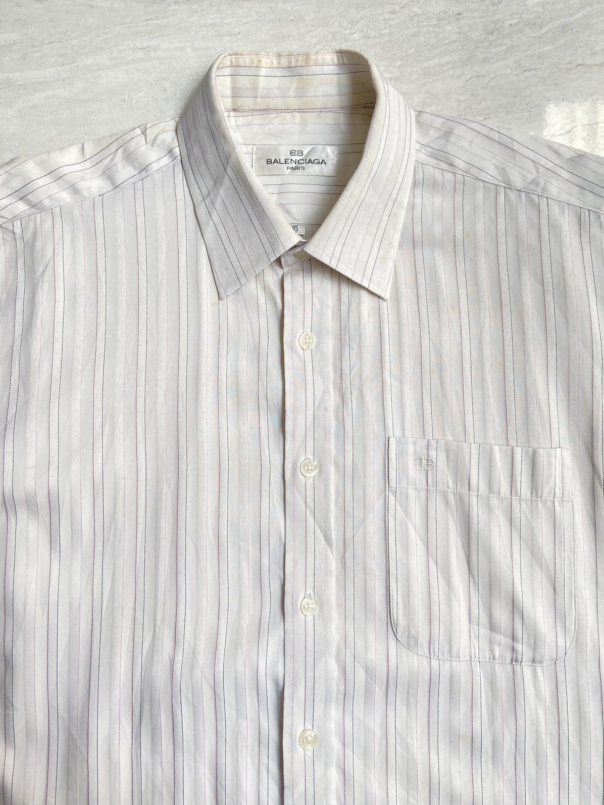 Balenciaga BALENCIAGA Striped Shirt Size US S / EU 44-46 / 1 - 3 Thumbnail