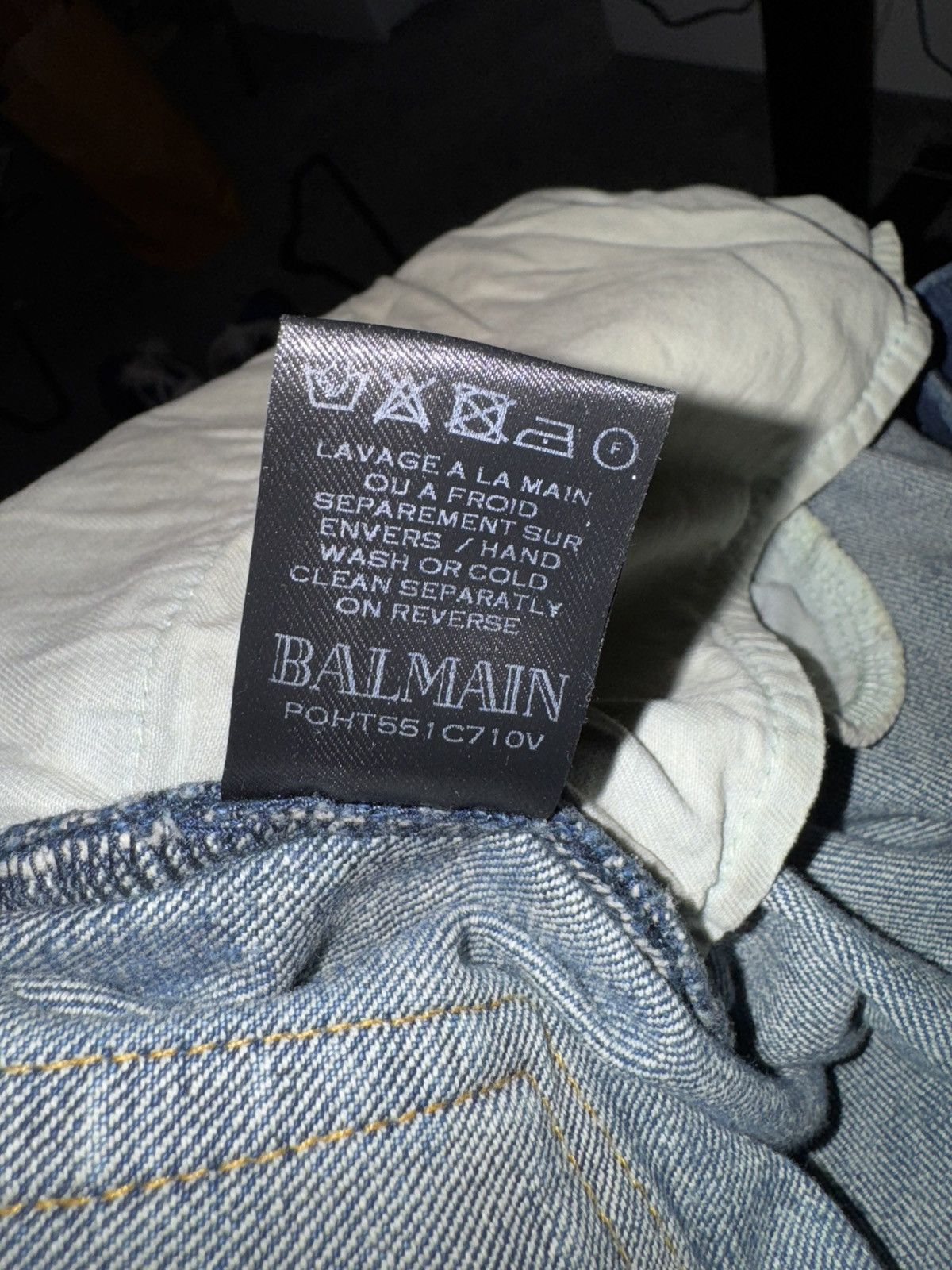 Balmain Balmain Blue Biker Jeans Size US 34 / EU 50 - 7 Thumbnail