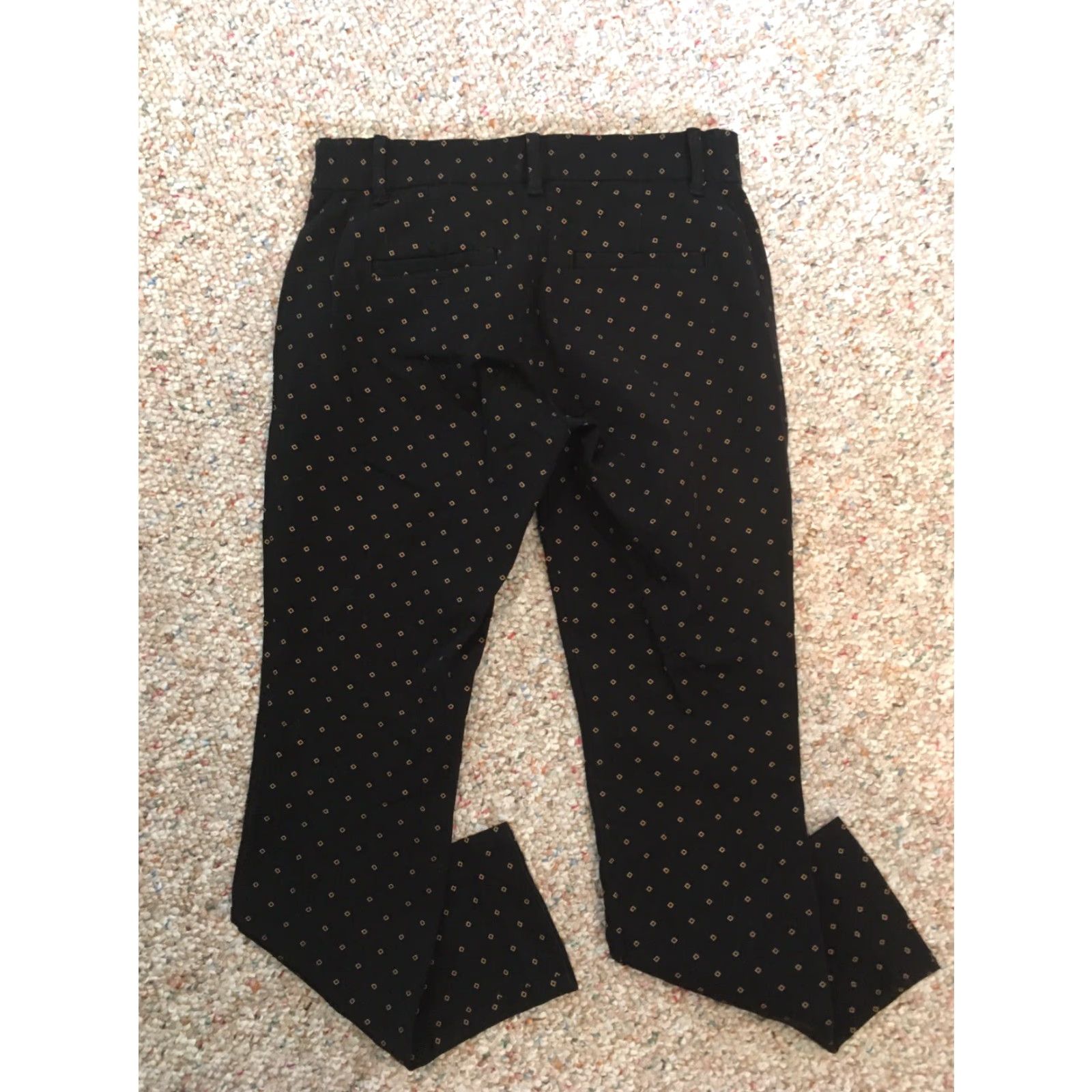 Gap Gap Jeans Women's Size 0, Black Gold, Diamond Print Ankle Skinny Crop Jeans 3/4 Color Multicolor Diamond Printed Cropped Mid Rise Womens Jeans Size 25" / US 0 / IT 36 - 3 Thumbnail