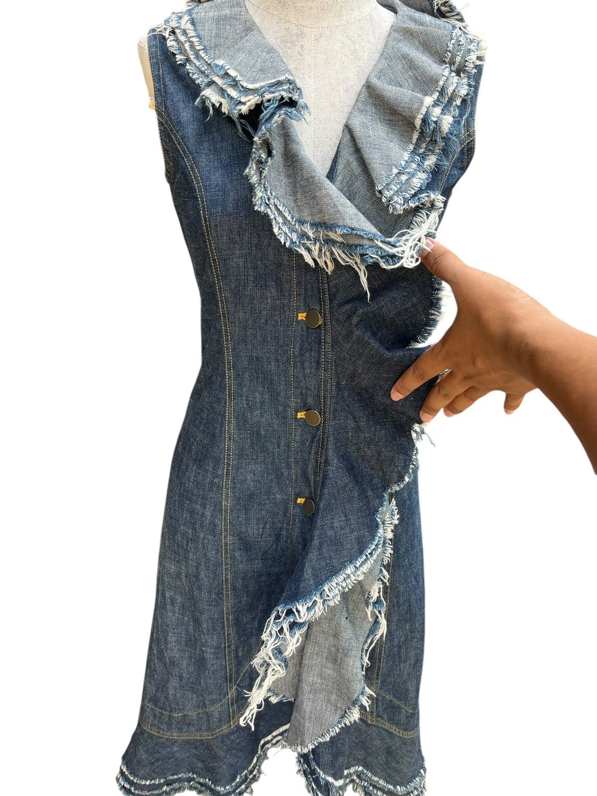 Japanese Brand Denim dress Size S / US 4 / IT 40 - 15 Thumbnail