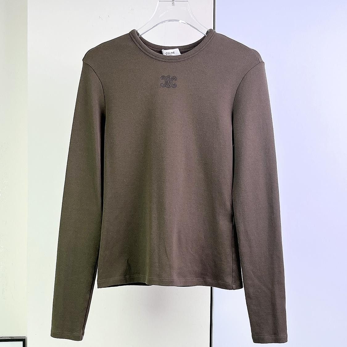 Celine Celine Triomphe Long Sleeve T-Shirt Size S Size S / US 4 / IT 40 - 1 Thumbnail