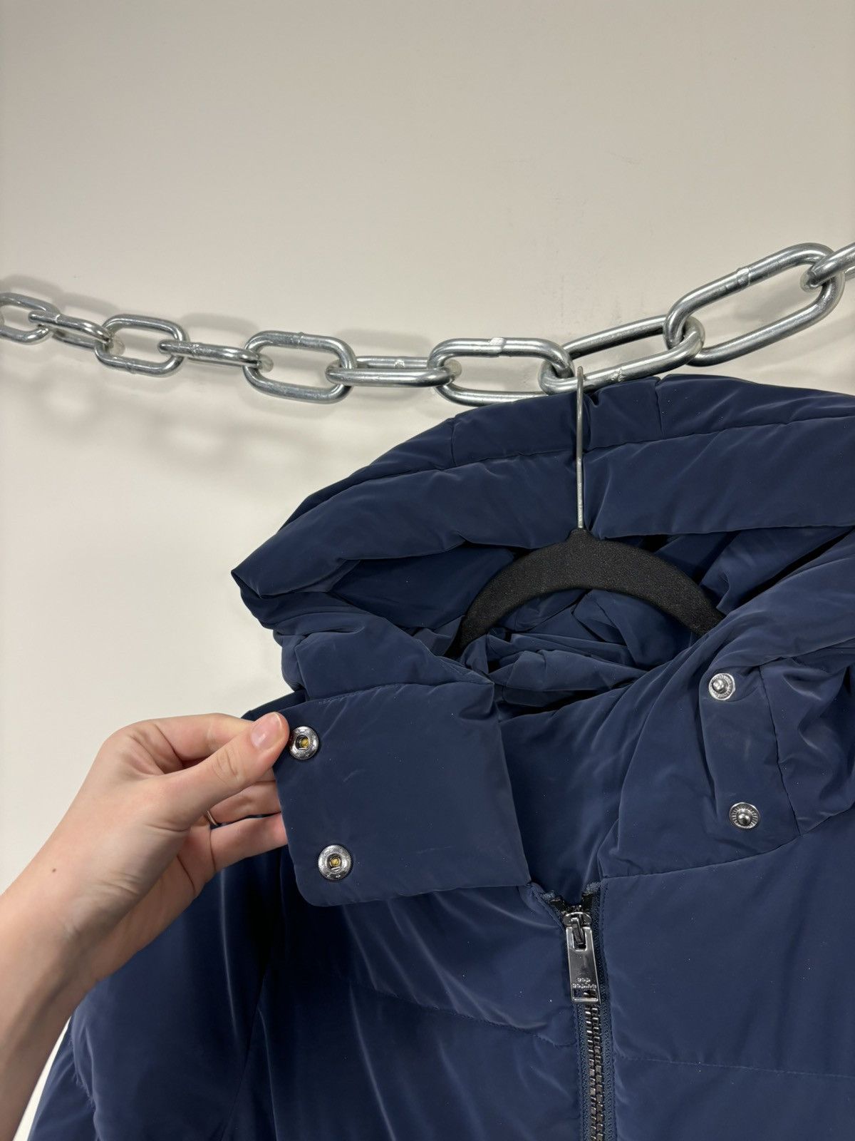 Cop Copine Cop Copine Women’s NWT Poutou Blue Hooded Down Puffer Jacket Size M / US 6-8 / IT 42-44 - 15 Thumbnail