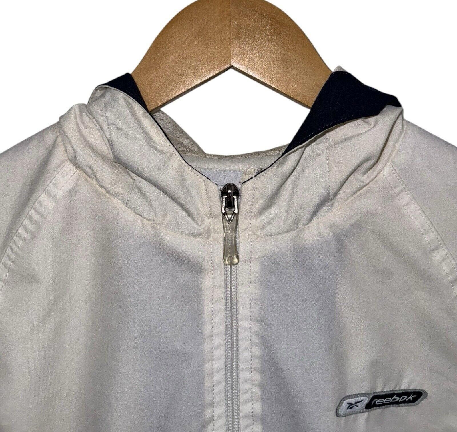 Reebok Vintage Reebok 1/4 Zip White Blue Adjustable Jacket Womens 8 Size M / US 6-8 / IT 42-44 - 2 Thumbnail