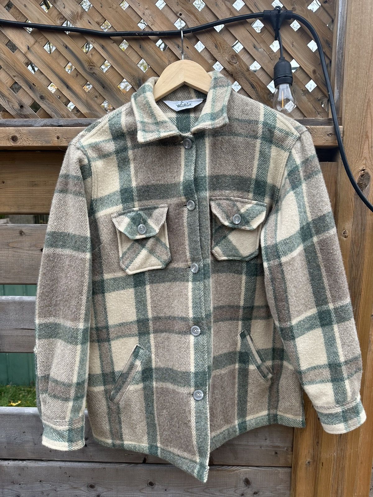 WOOLRICH WOOLENMILLS CLOVER JKT【G】. Woolrich Woolen Mills Woolrich Clover Plaid Mens Large Green