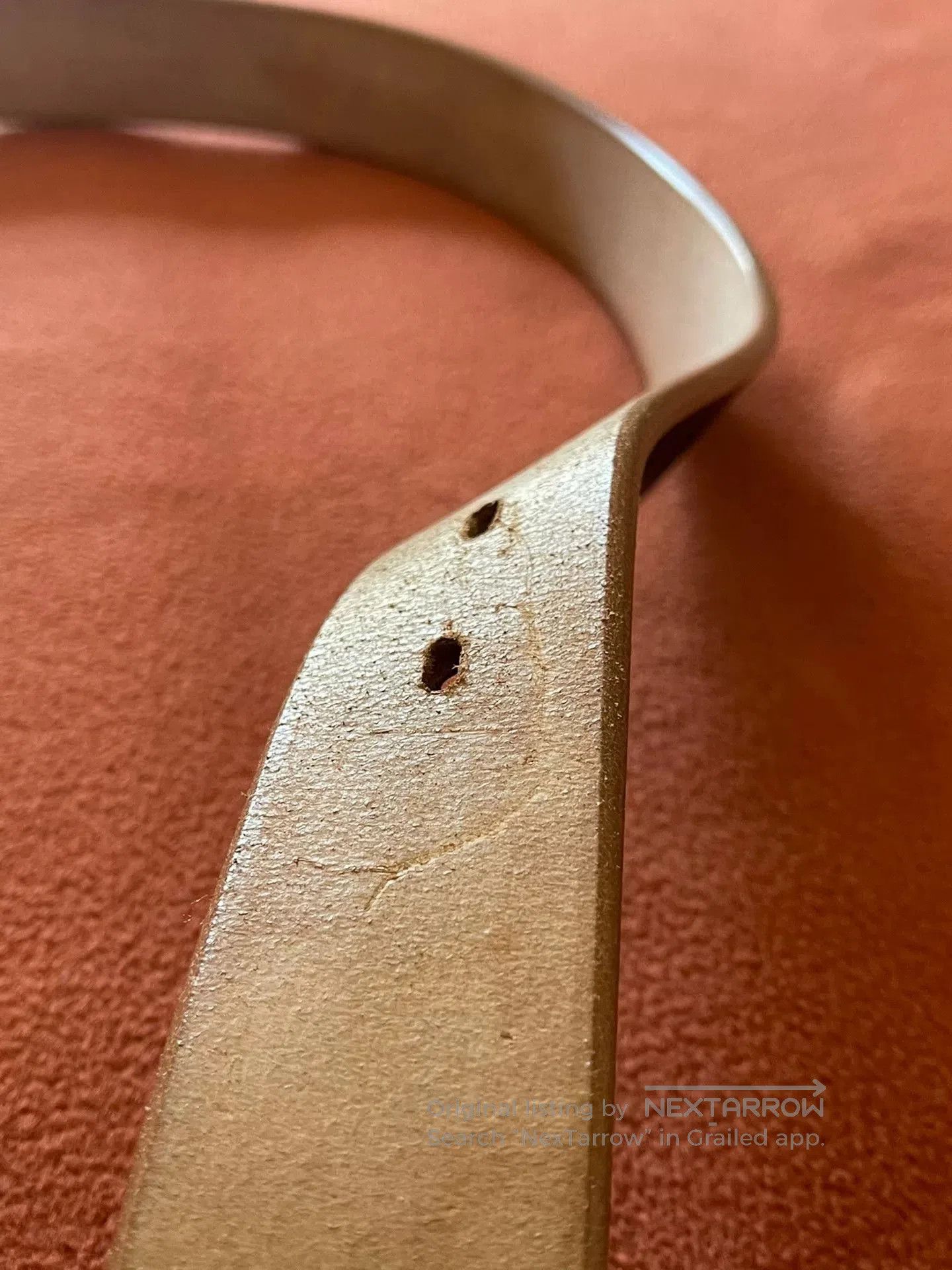 Vintage Limu Saddle Leather Handmade Belt. Size ONE SIZE - 4 Thumbnail