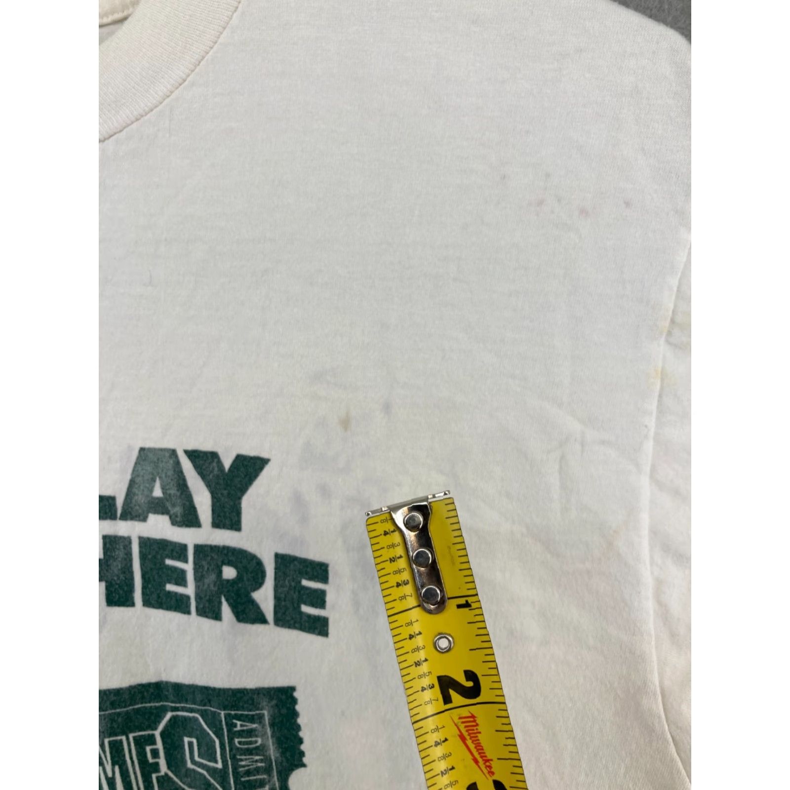 Jerzees VINTAGE JERZEES Night Games Sports Bar T-Shirt Large White Graphic Print Mens USA MADE Size US L / EU 52-54 / 3 - 6 Thumbnail