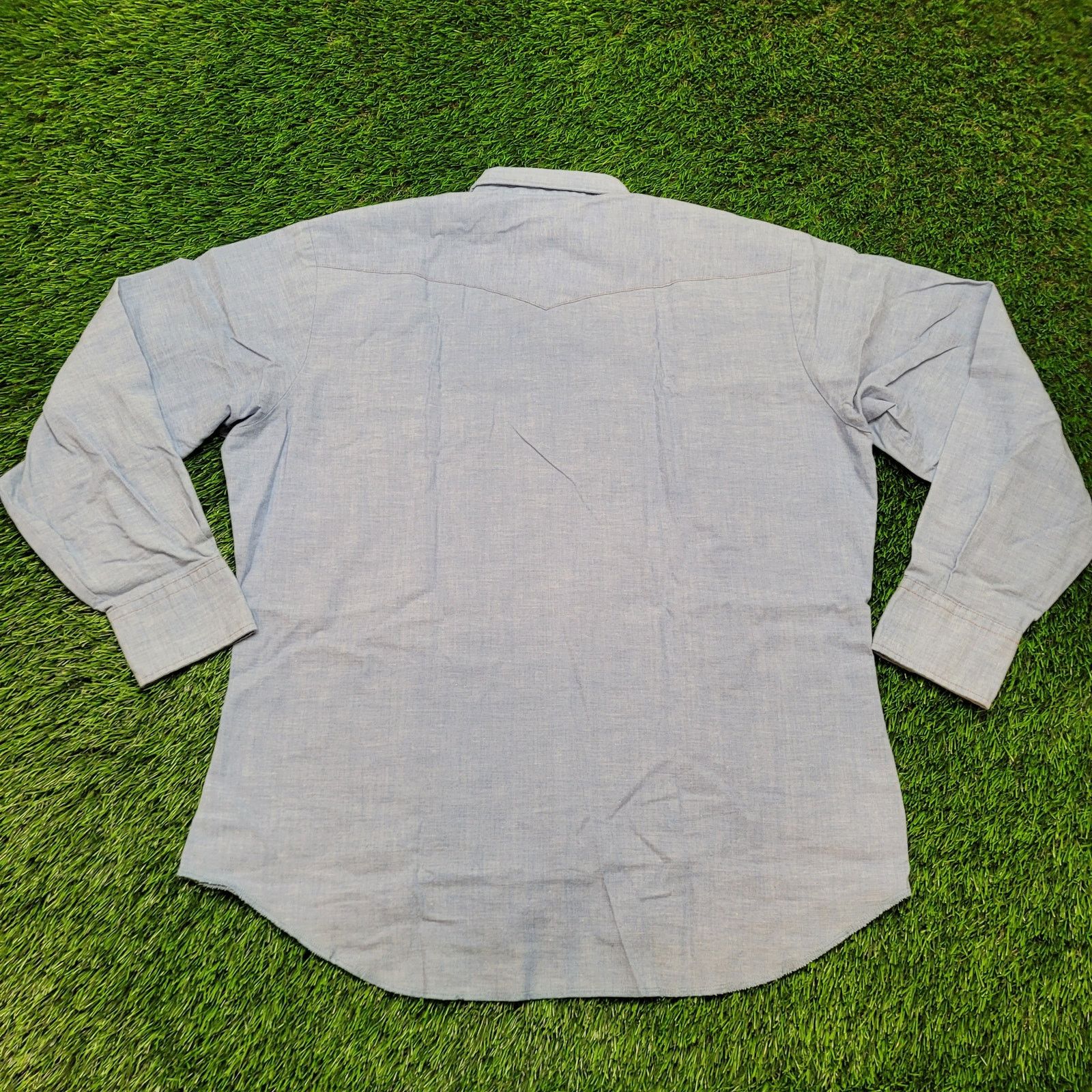 Wrangler VTG 80s Wrangler Pearl Snap Western Shirt XL 17.5x34/35 USA Size US XL / EU 56 / 4 - 3 Thumbnail