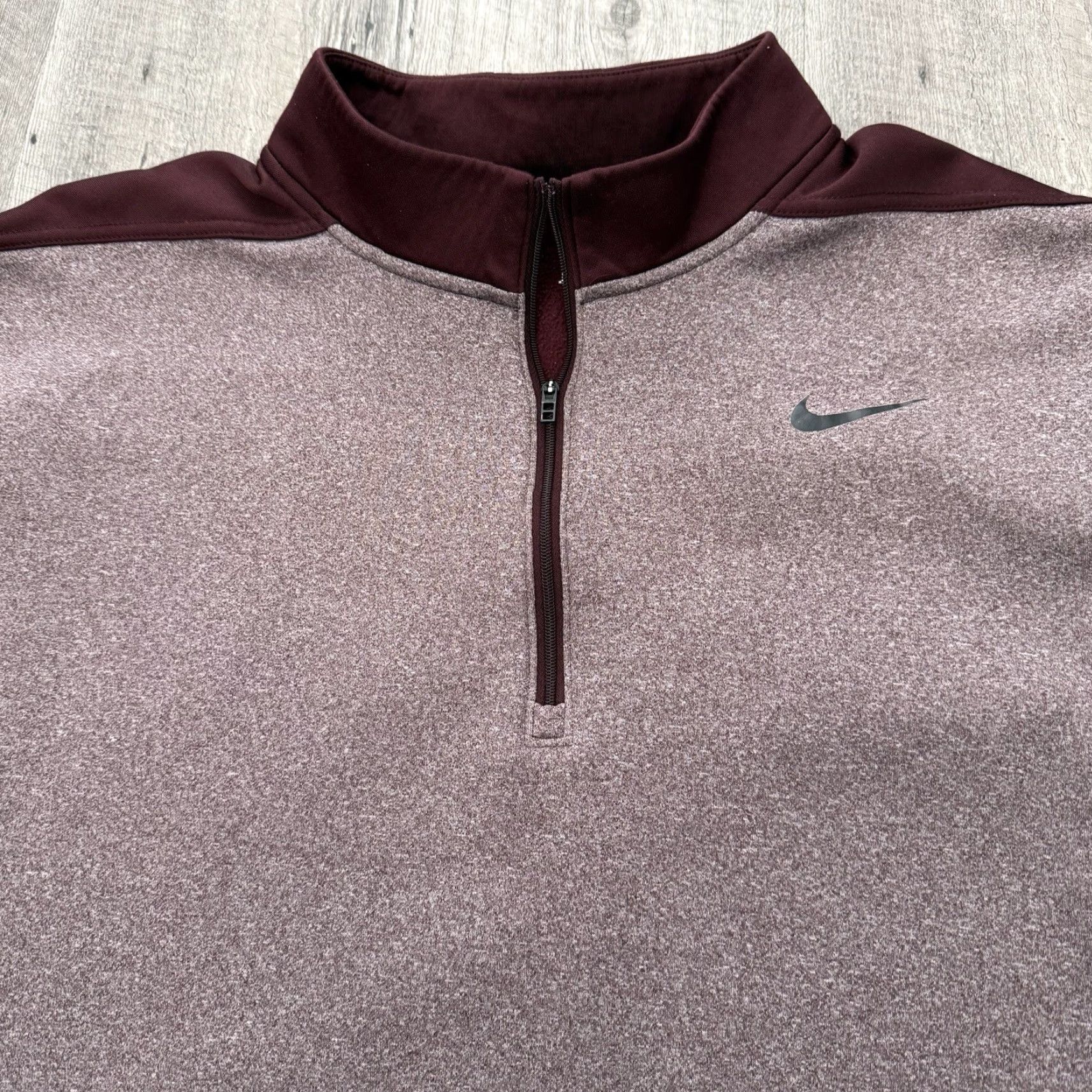 Nike Nike Essential Thermal Golf 1/4 Zip Pullover AA3323-652 Heather Maroon Mens 2XL Size US XXL / EU 58 / 5 - 3 Thumbnail