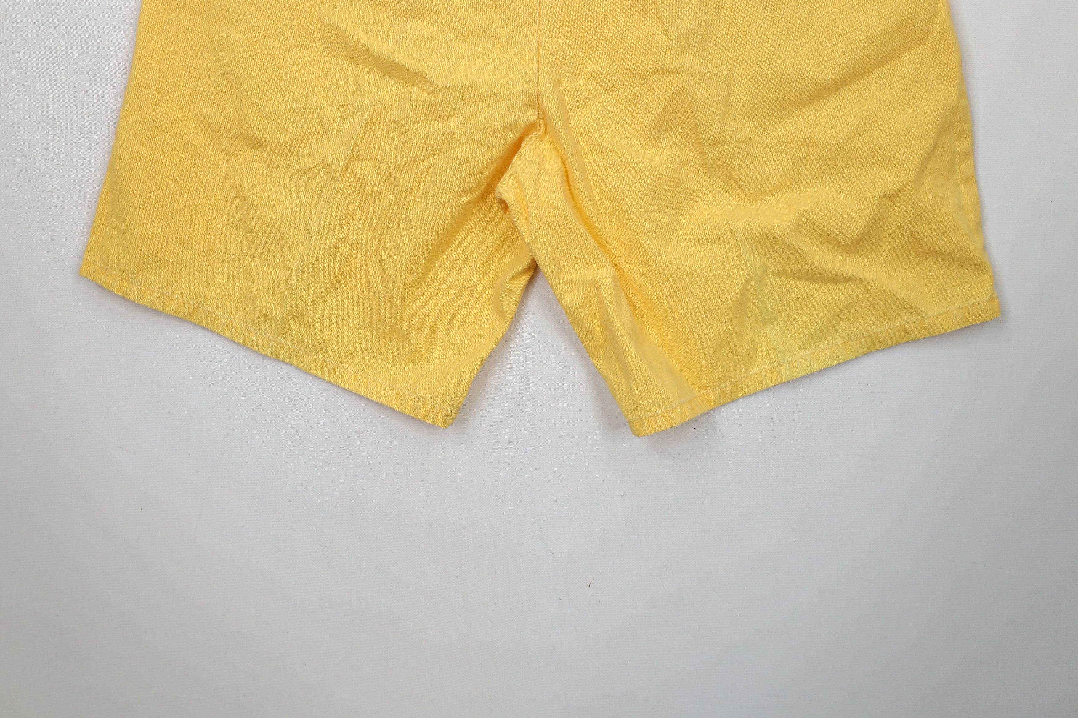 Nautica × Vintage Deadstock Vintage 90s Nautica Above Knee Chino Shorts Yellow Size US 32 / EU 48 - 13 Thumbnail