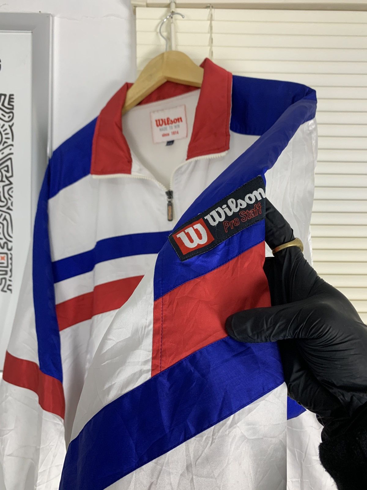 Vintage × Wilson Vintage 90s Wilson Oversized Tennis Jacket Size US L / EU 52-54 / 3 - 7 Thumbnail