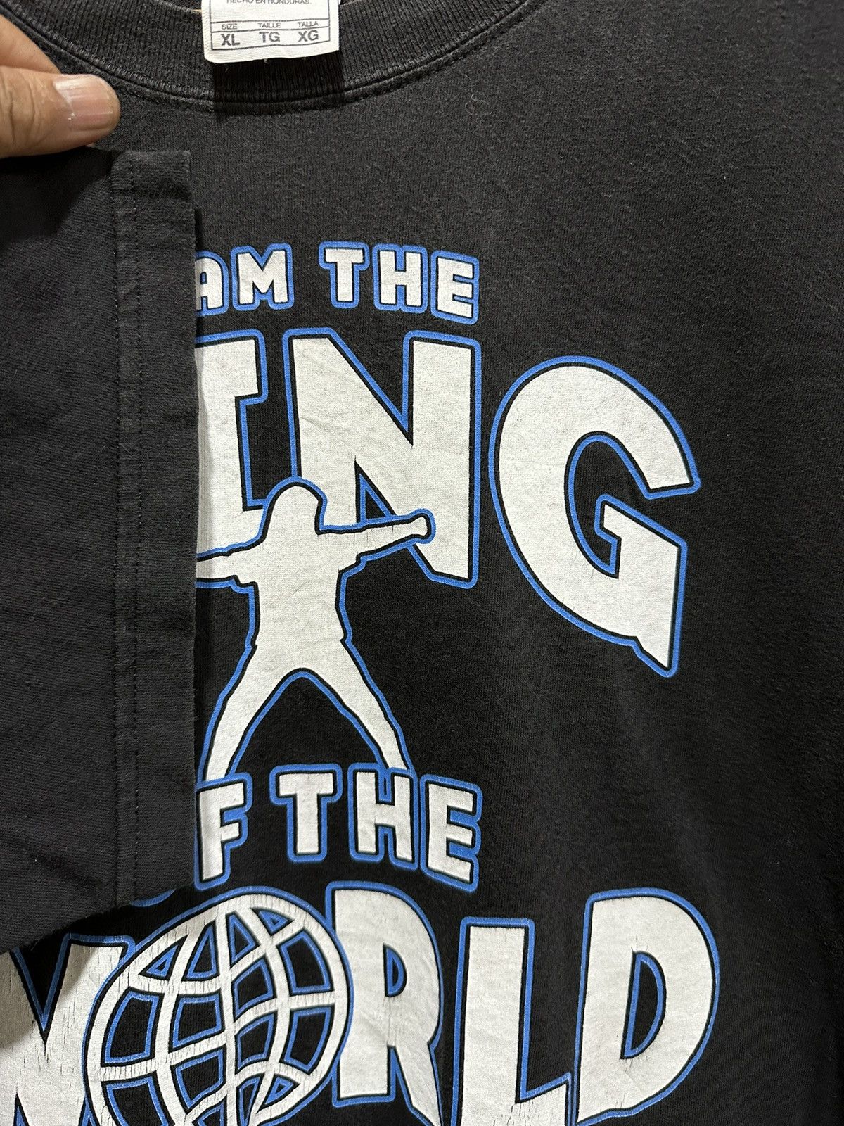 Vintage Vintage King Of The World Wrestling Faded Tee Size US XXL / EU 58 / 5 - 6 Thumbnail
