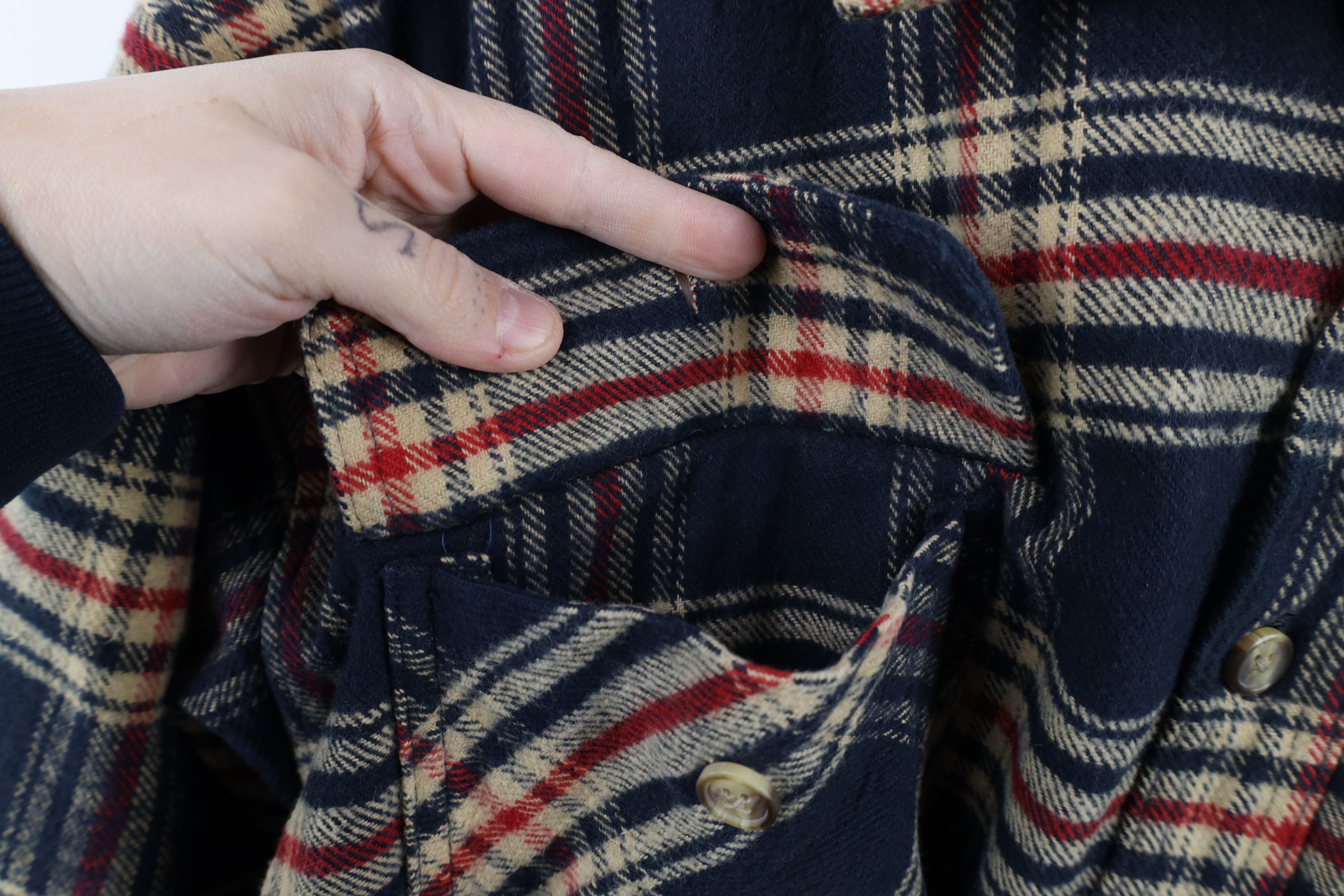 Cabelas × Vintage Vintage 90s Cabelas Flannel Button Shirt Jacket Jac Shirt Size US XXL / EU 58 / 5 - 5 Thumbnail
