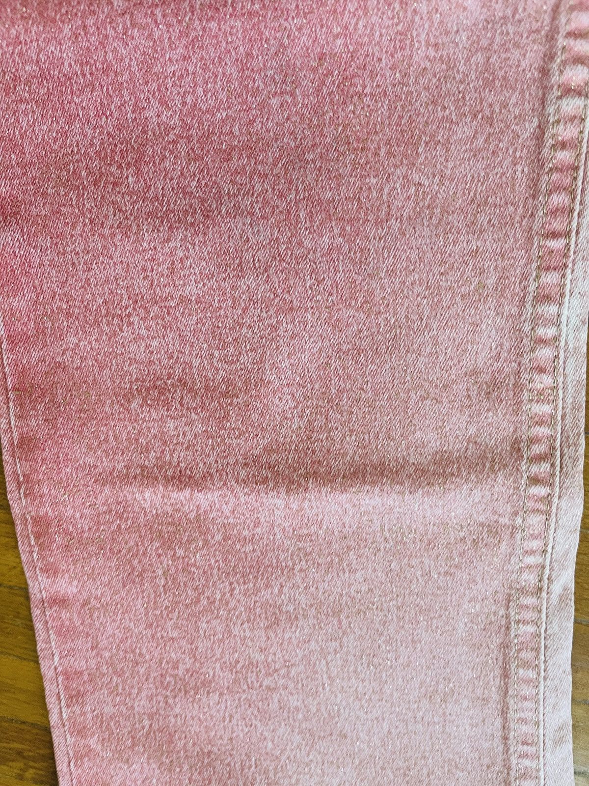 Roberto Cavalli Roberto Cavalli Vintage Iridescent Pink Glitter Jeans size M Size 28" / US 6 / IT 42 - 4 Thumbnail