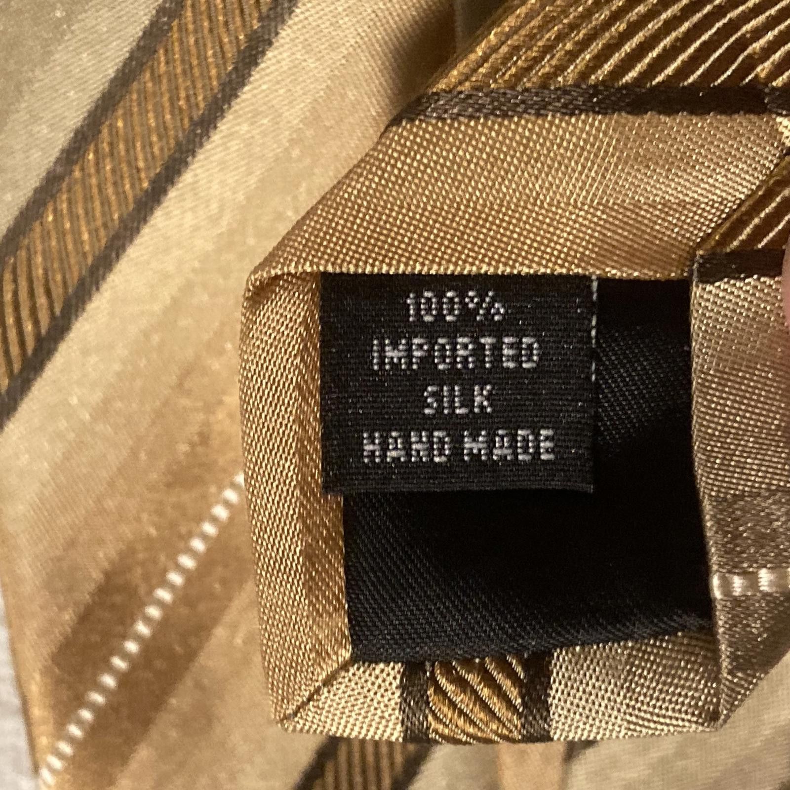 Designer NWOT Kenneth Cole Reaction Brown Striped Tie 58/3.5 Size ONE SIZE - 4 Thumbnail