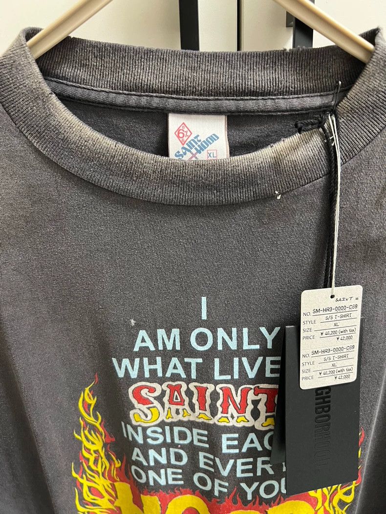 Saint Michael Saint Michael Flame printing to make old short sleeves Size US XL / EU 56 / 4 - 5 Thumbnail