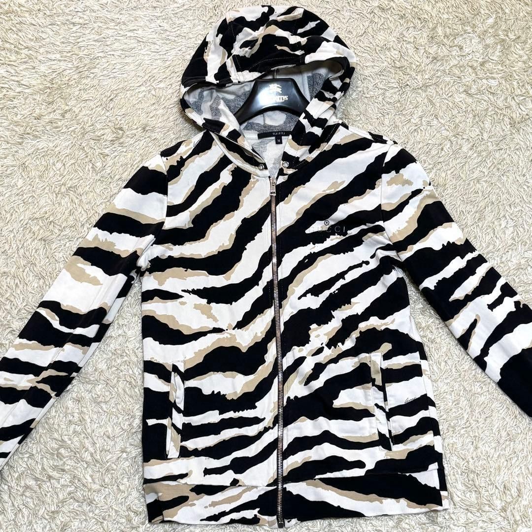 Gucci Gucci Zebra Parka Hoodie - Silver Hardware, Size M Size US M / EU 48-50 / 2 - 1 Thumbnail