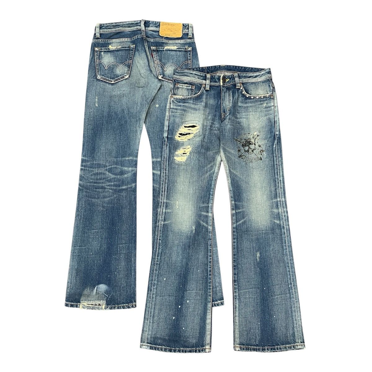 Seditionaries Edwin 511 - Skull Divino Distressed Denim 30x32 Ifsix Lgb Size US 29 - 1 Thumbnail