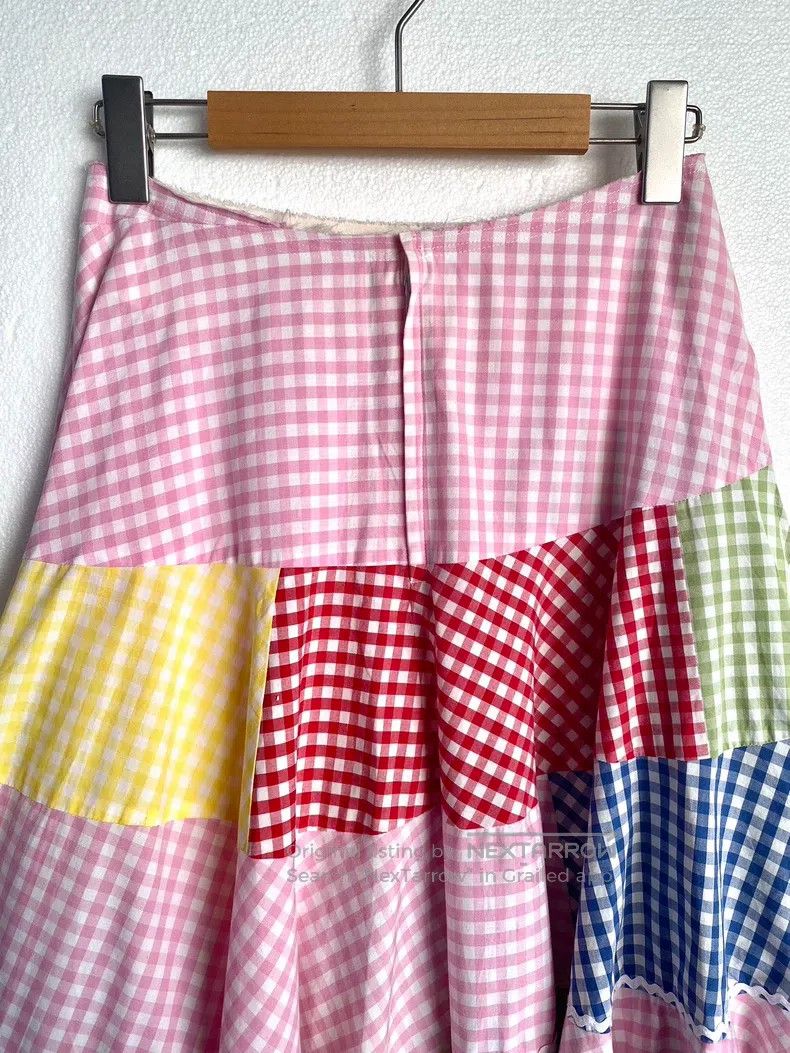 Comme des Garcons Comme Des Garcons size M Dual hem multicolored plaid patch Size 23" - 7 Thumbnail