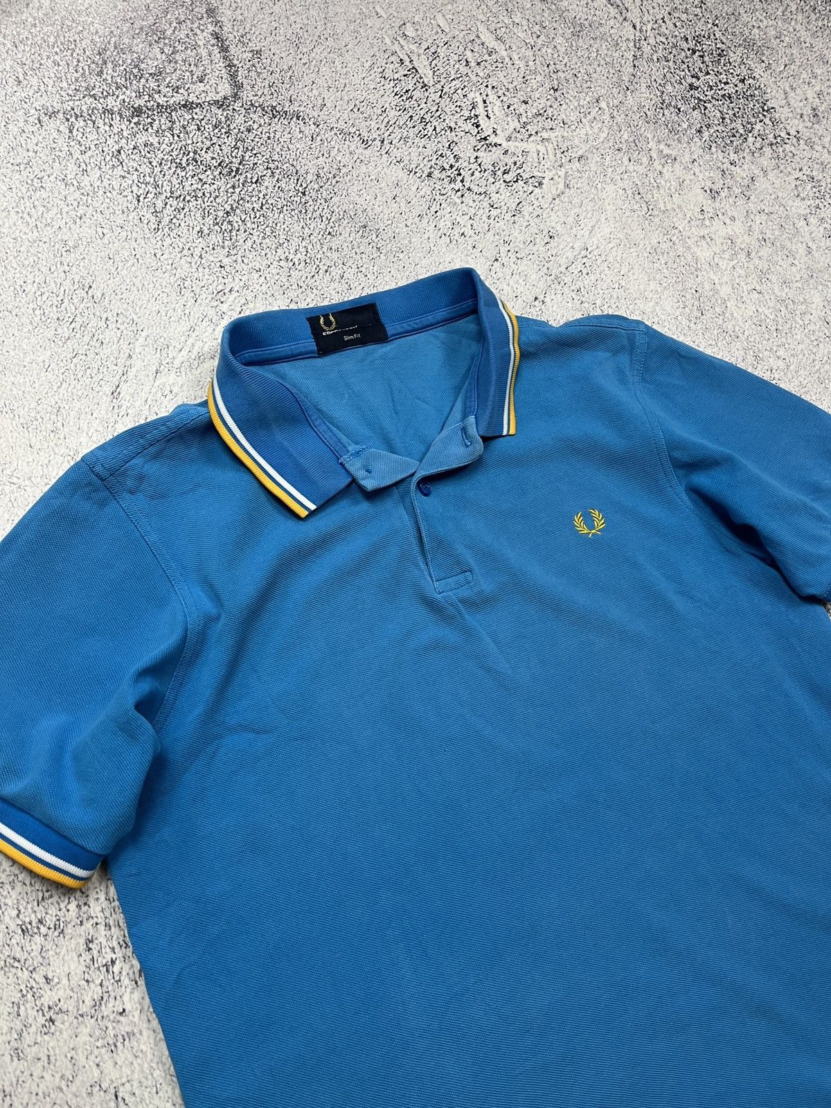 Fred Perry Fred Perry Polo Shirt Blue Yellow Casual Streetwear Hype Size US L / EU 52-54 / 3 - 4 Thumbnail