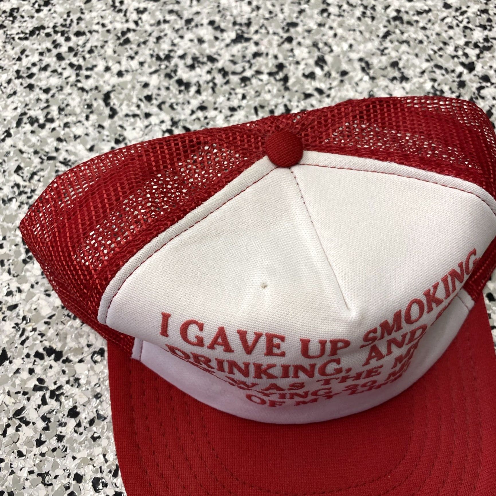 Vintage VINTAGE Speedway Trucker Hat Adjustable Snap Back Category Hat Unisex Adults Black 80s Dad USA American Farm Feed Seed Drinking Problem Parody Comedy Size ONE SIZE - 2 Thumbnail