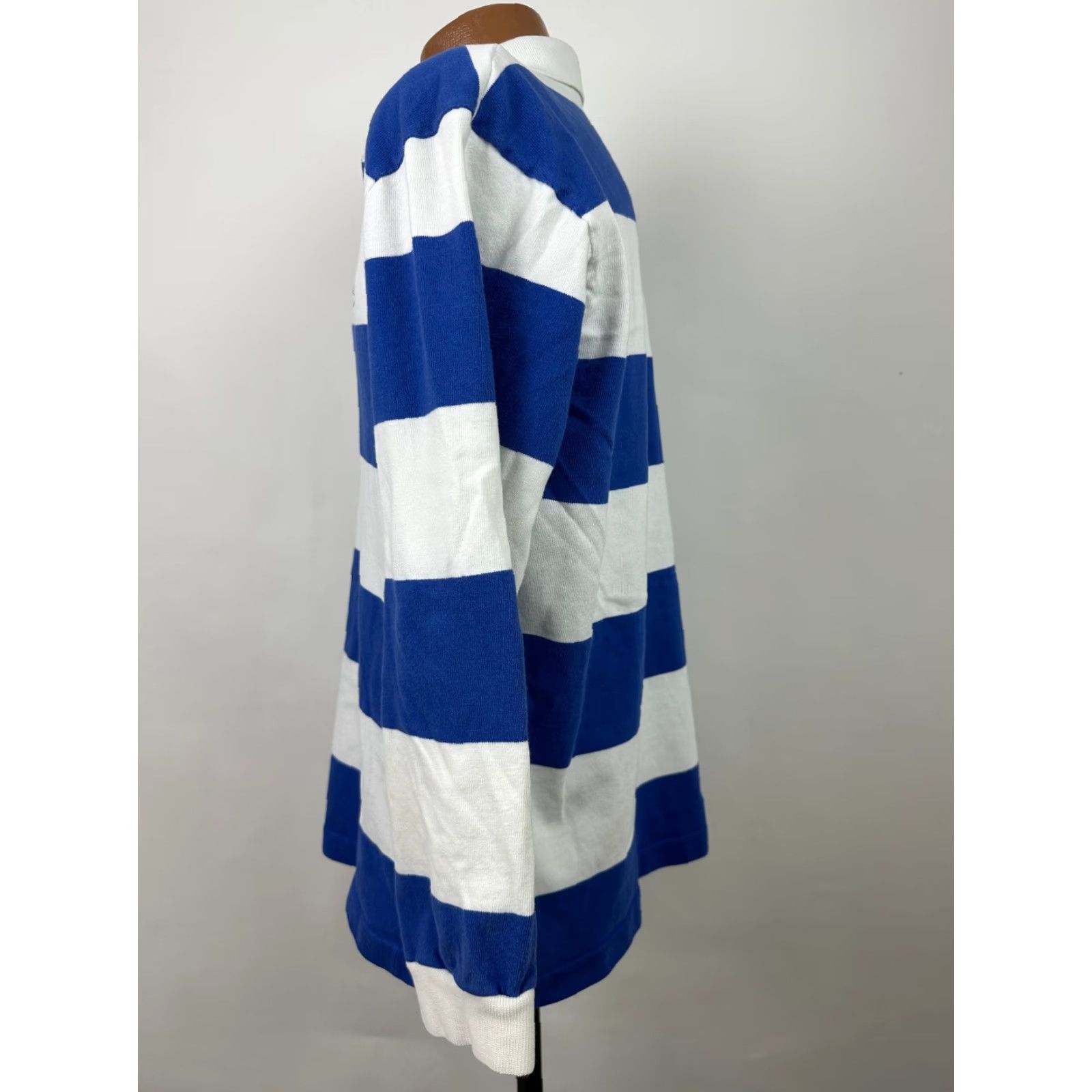 Vintage VINTAGE Outer Banks Rugby Shirt Men L Blue White Striped Heavy Cotton Logo Polo 90s Size US L / EU 52-54 / 3 - 7 Thumbnail
