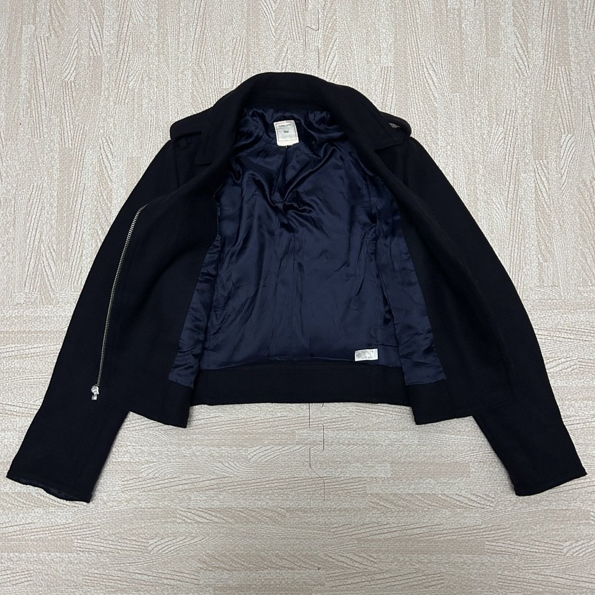 Gap × Vintage Gap Jacket Navy wool biker jacket. Zipped Size XS / US 0-2 / IT 36-38 - 2 Thumbnail