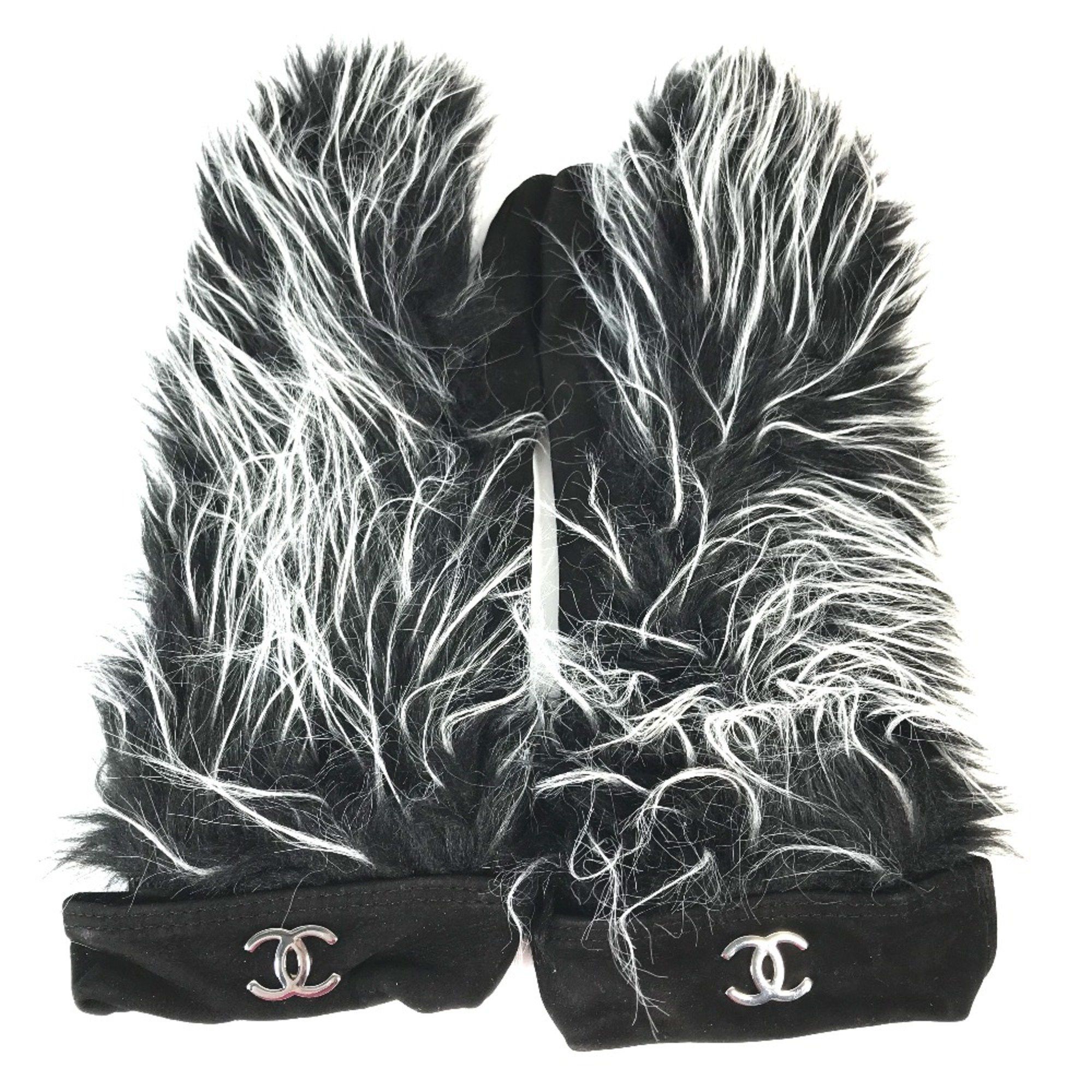 Chanel Chanel mitten type gloves Glove Black WhiteBased Size ONE SIZE - 1 Thumbnail
