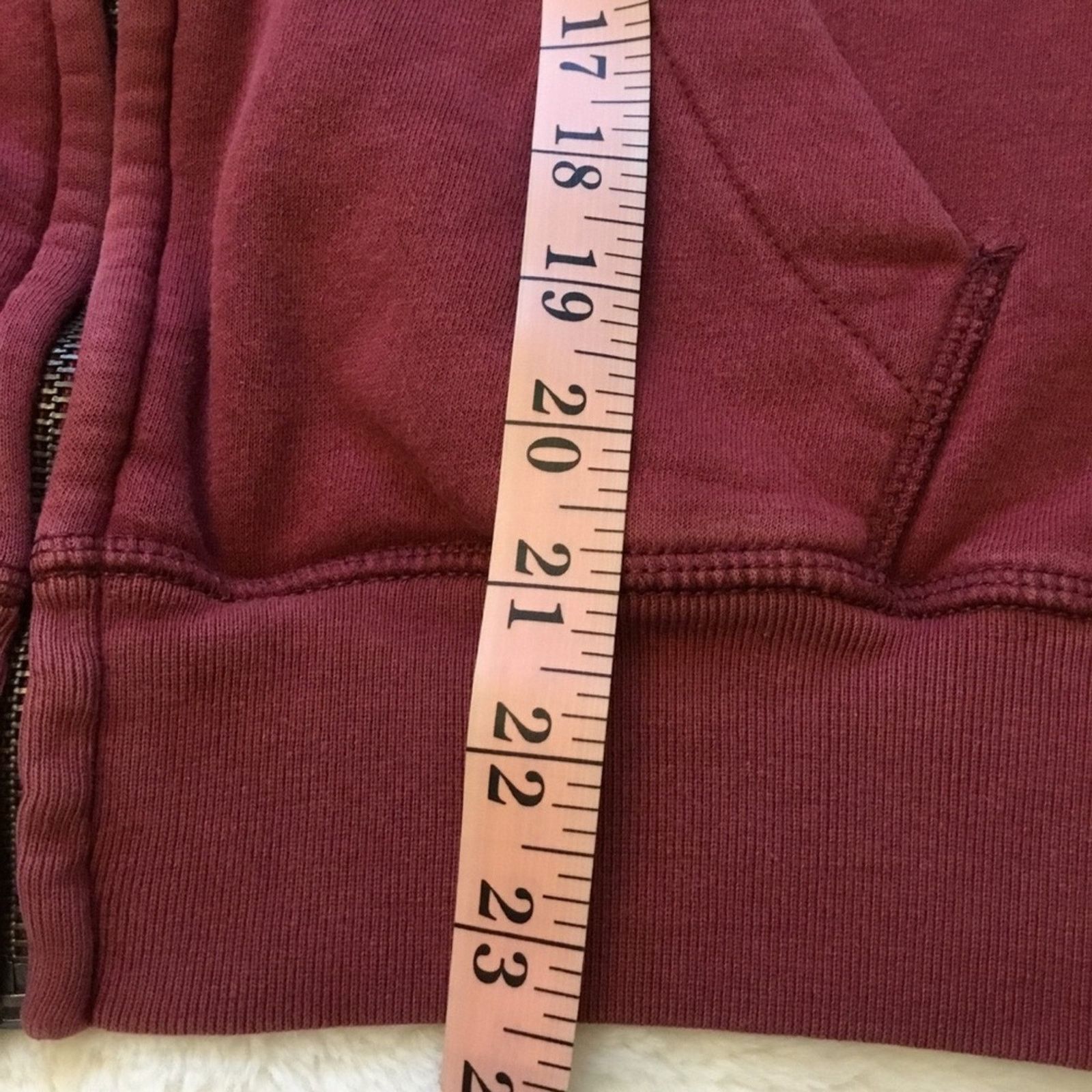H&M H&M Burgundy Zip-Up Hoodie Size S / US 4 / IT 40 - 11 Thumbnail