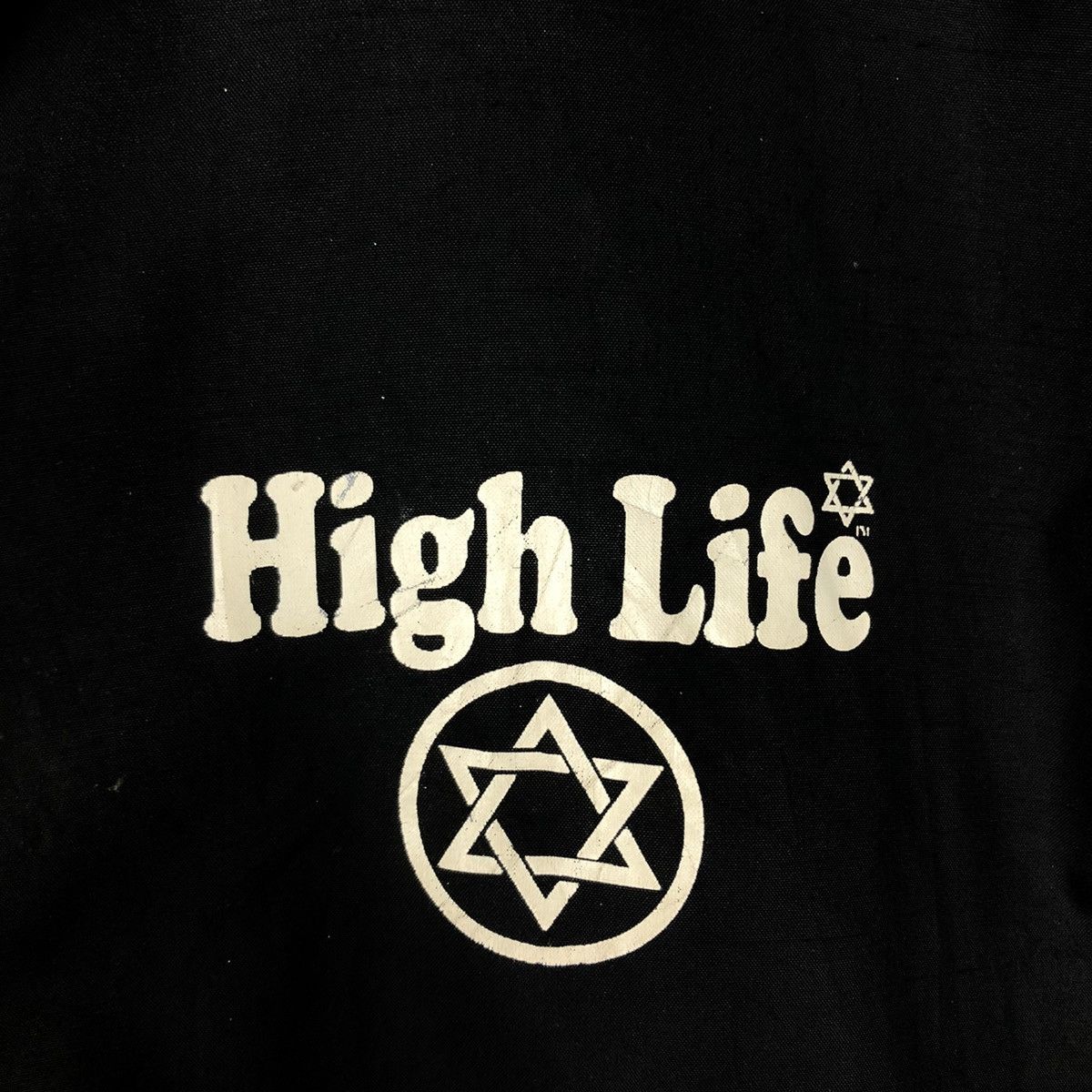 Japanese Brand 📌VINTAGE LIGHT JACKET BIKER HIGH LIFE BIG LOGO DESIGN Size US L / EU 52-54 / 3 - 17 Thumbnail