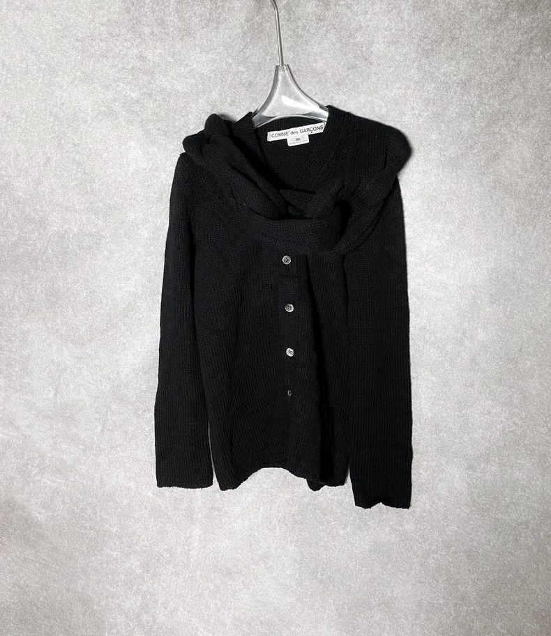 Comme Des Garcons Chain-and-loop scarf, one-piece knit jac