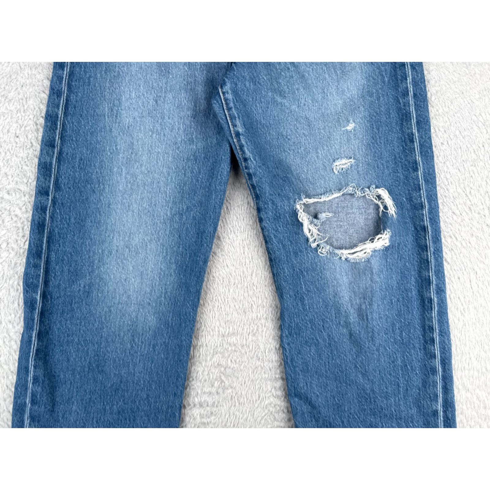 Levi's Levis Premium Jeans Women 28 Blue Big E Ribcage Straight Ankle Cotton 28x27 Size 28" / US 6 / IT 42 - 3 Thumbnail