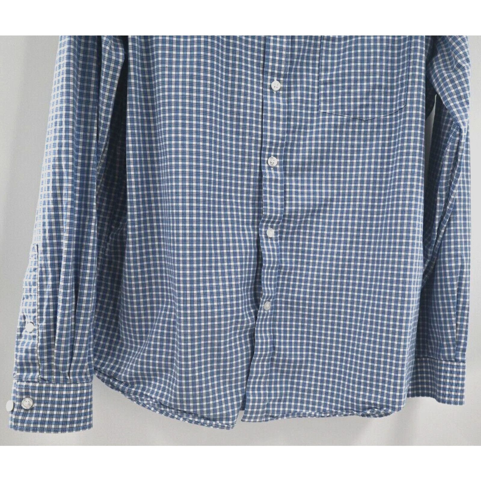 Michael Kors Michael Kors Regular Fit Stretch 16 1/2 34/35 Blue Check L Size US L / EU 52-54 / 3 - 5 Thumbnail