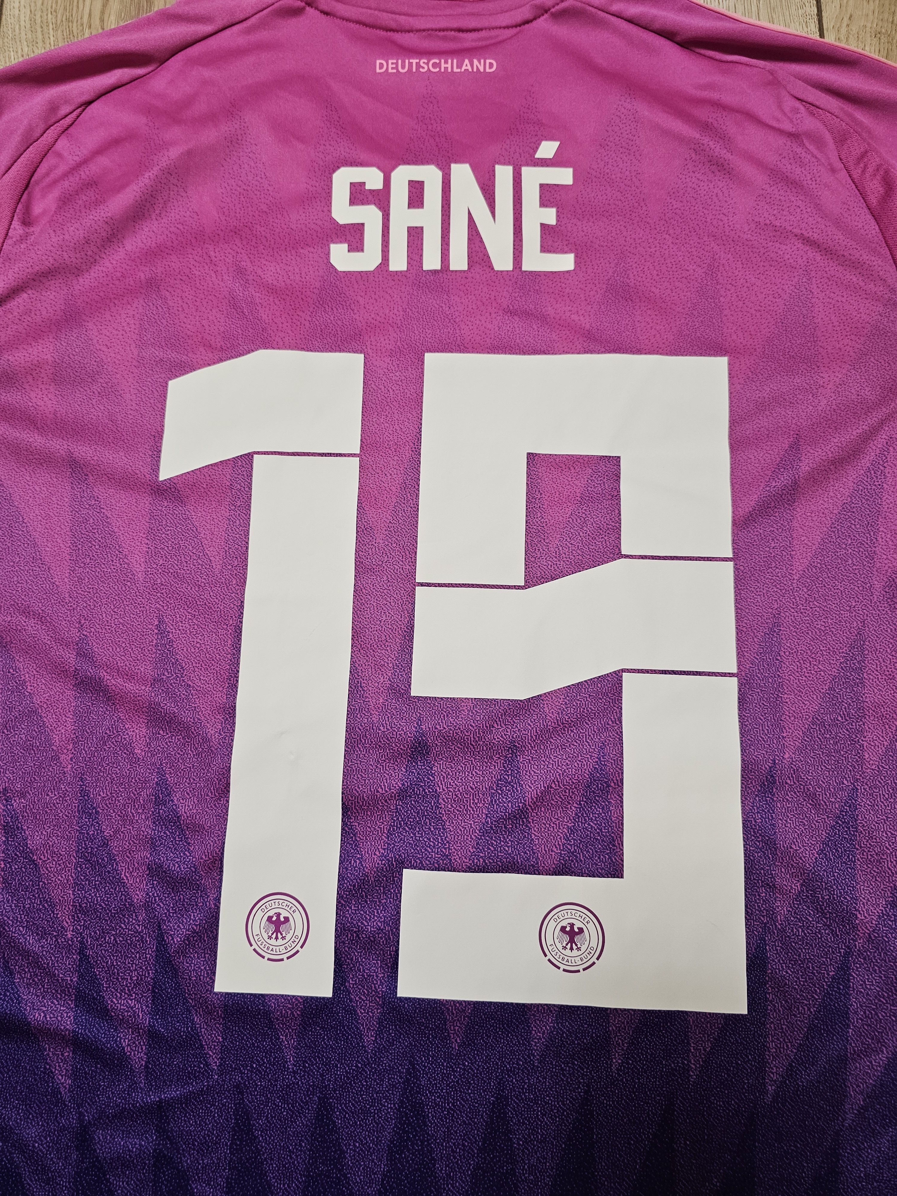 Adidas GERMANY 2024 AWAY EURO SANE FOOTBALL SHIRT SOCCER JERSEY Size US M / EU 48-50 / 2 - 5 Thumbnail
