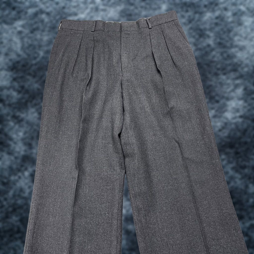 Vintage VINTAGE L.L. Bean Pants Mens 34x28 Gray Wool Trousers Made USA Dress Pants Mens 34 Size US 34 / EU 50 - 1 Thumbnail