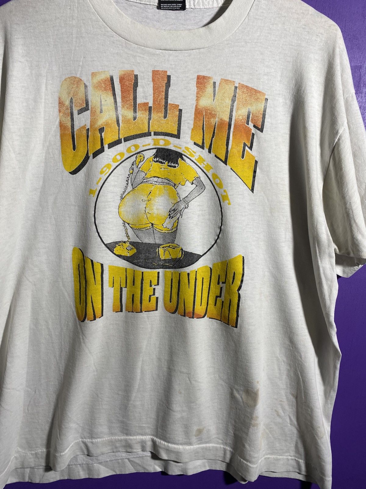 Rap Tees × Vintage Vintage 1993 D-Shot call me on the under t-shirt Size US XL / EU 56 / 4 - 3 Thumbnail