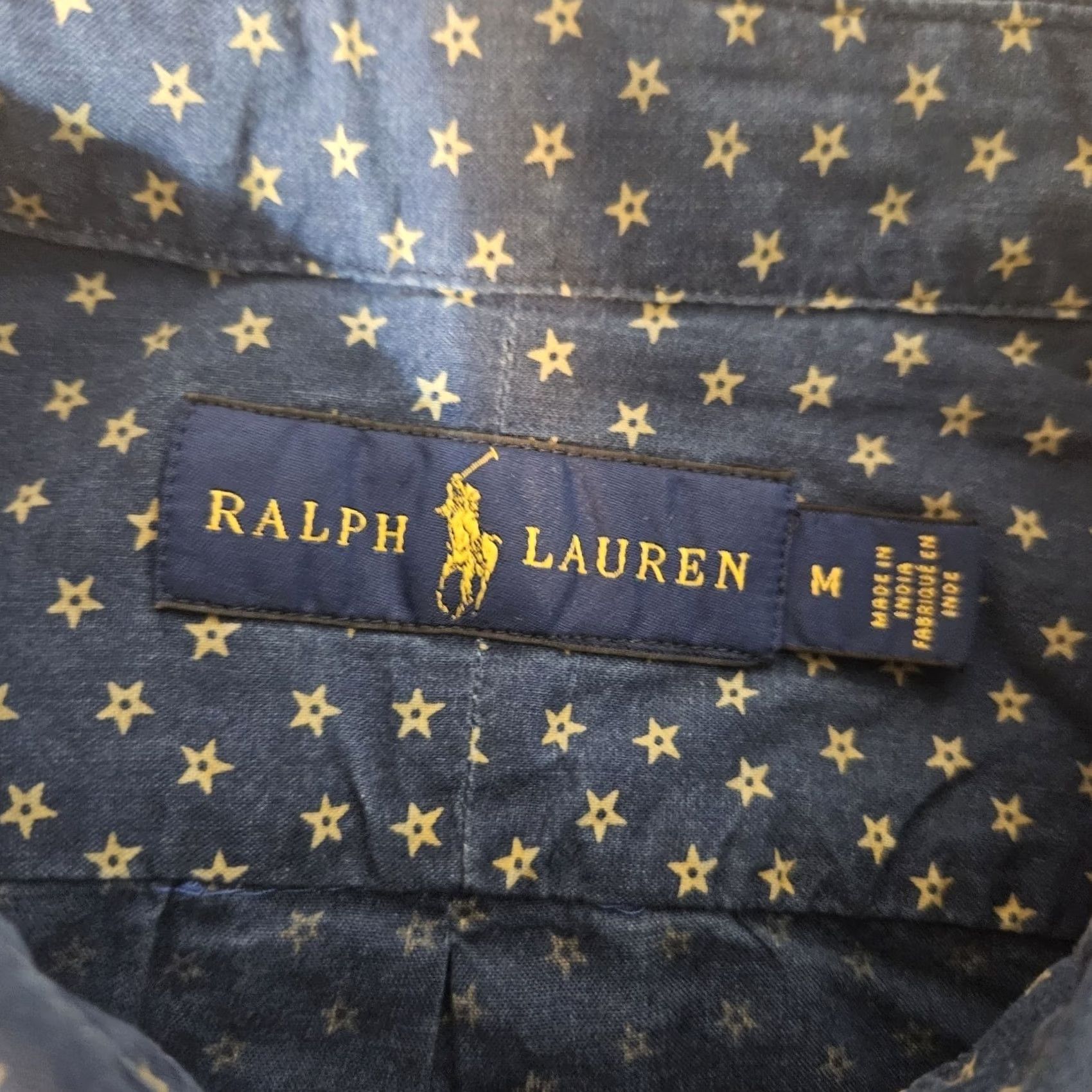 Polo Ralph Lauren Polo Ralph Lauren Shirt Blue Short Sleeve Button M Geometric Stars USA Button-Up Mens Size US M / EU 48-50 / 2 - 3 Thumbnail