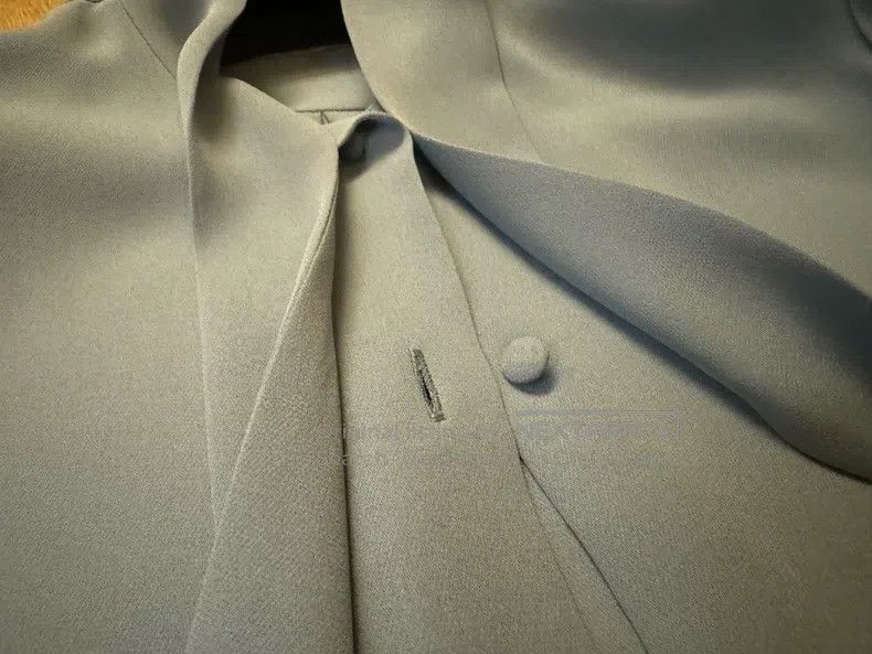 Valentino Valentino Silk mist blue blue-gray shirt Size S / US 4 / IT 40 - 2 Thumbnail