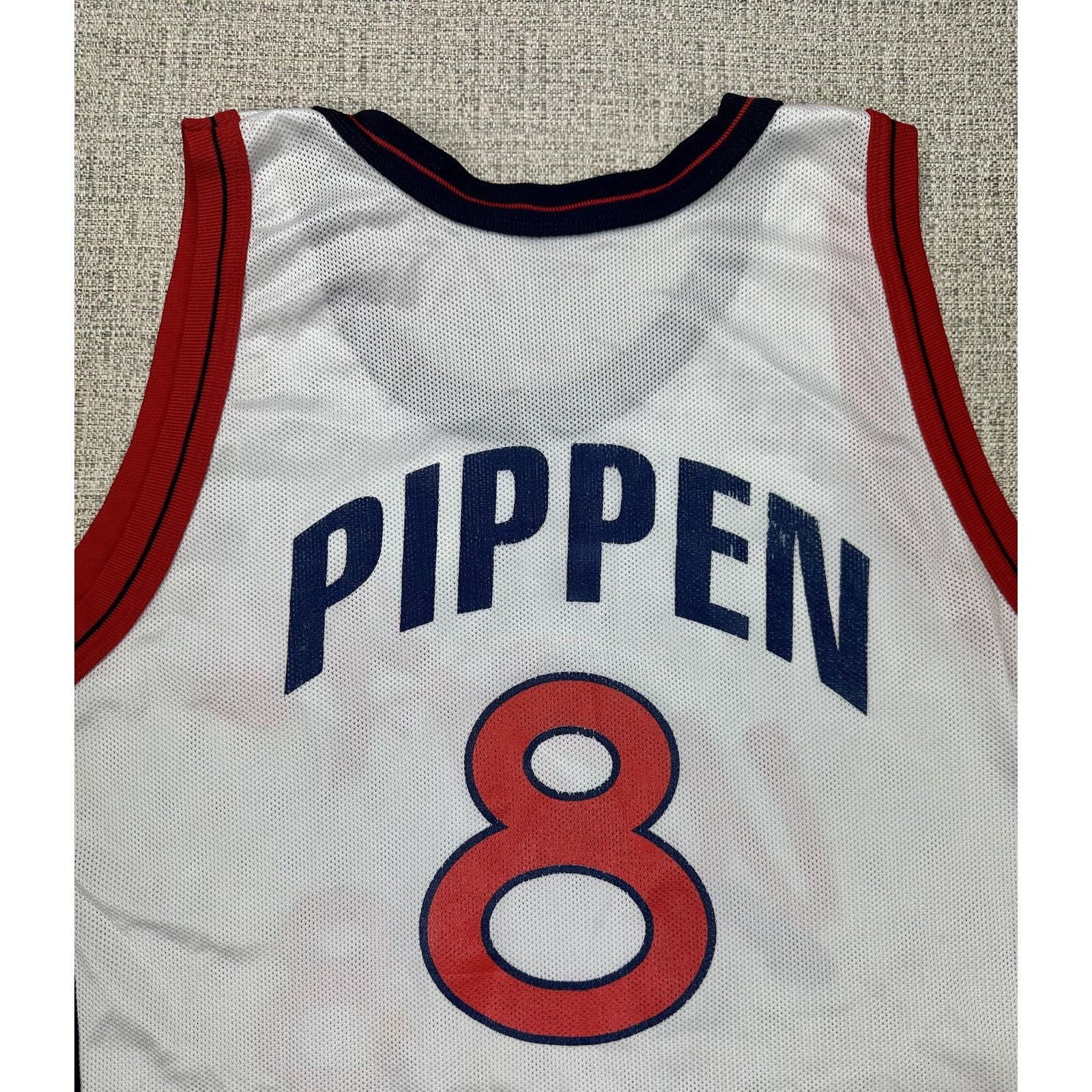 Champion USA Basketball Jersey Sz 48 White Pippen Champion USA 90s Size US XL / EU 56 / 4 - 13 Thumbnail