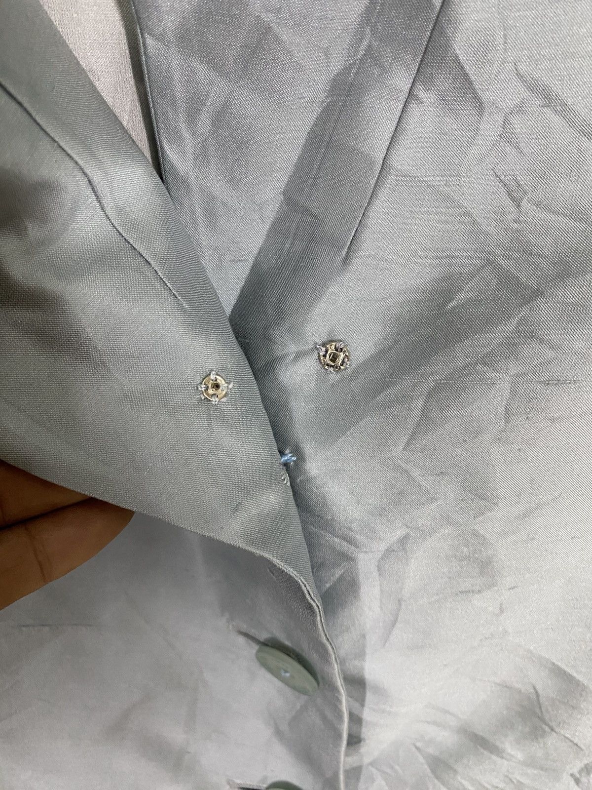 Givenchy × Vintage Vintage givenchy boutiques crop blazer silk size 38 Size S / US 4 / IT 40 - 16 Thumbnail