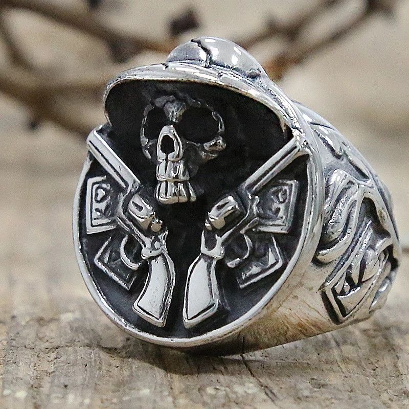 Vintage Vintage Cowboy Skull Ring Size ONE SIZE - 3 Thumbnail