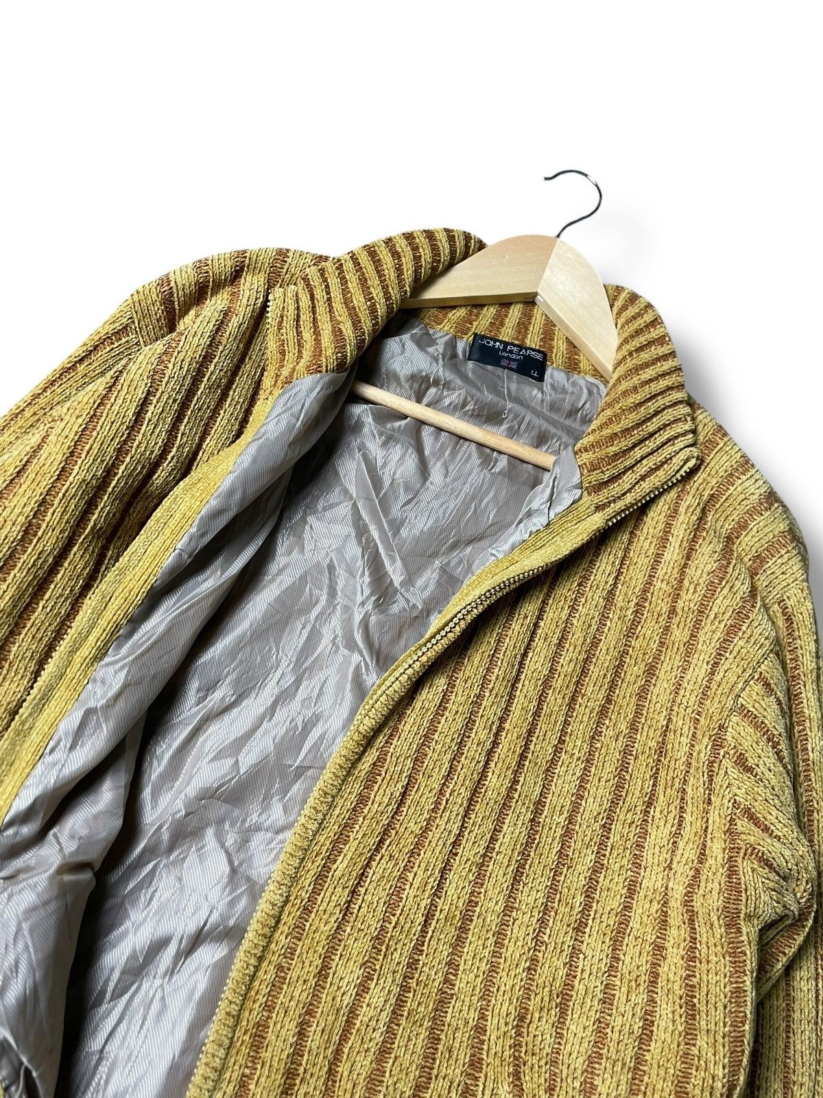Japanese Brand × Vintage Vintage John Pearse Knitted Zipper Jacket (72) Size US L / EU 52-54 / 3 - 5 Thumbnail