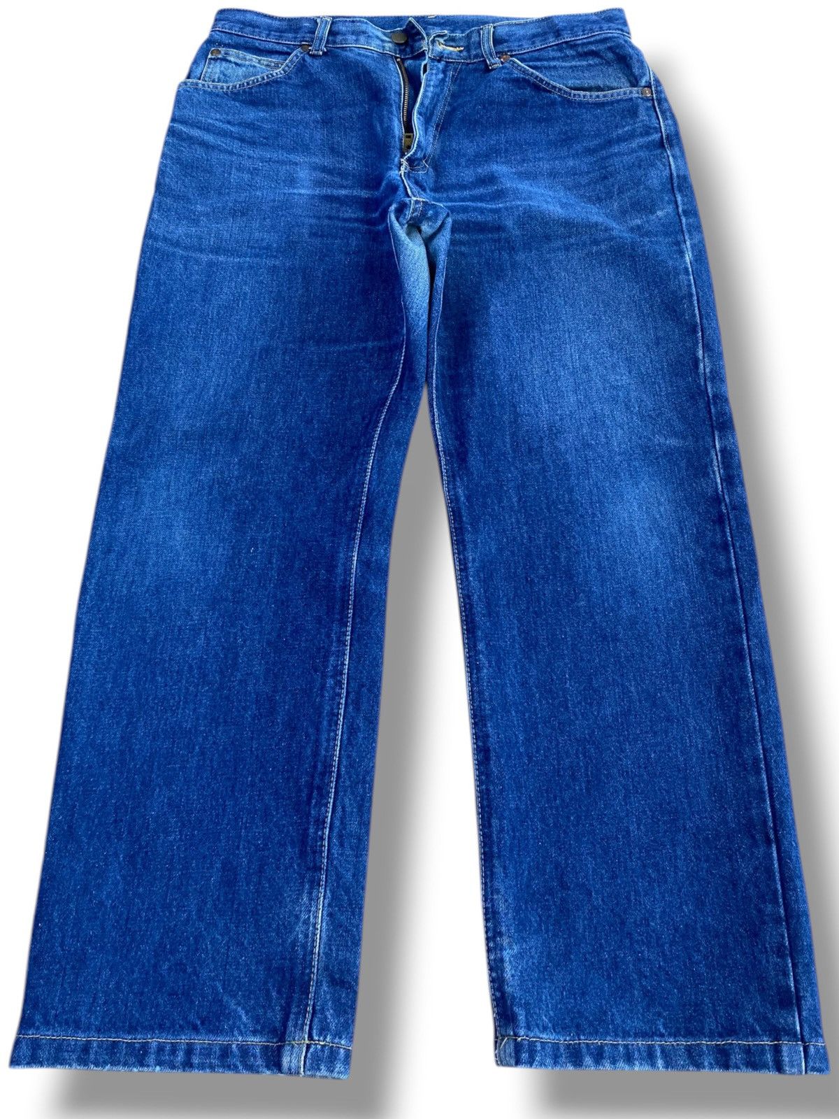 Lee Lee Whiskers Dark Wash Style Straight Cut Jeans Size US 34 / EU 50 - 1 Thumbnail