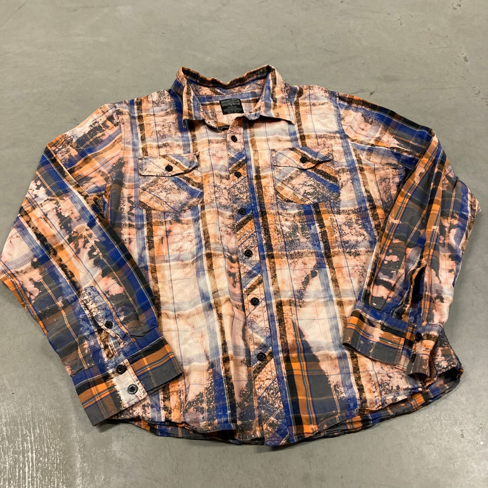 Vintage Y2K bleached flannel T-Shirt Size US XL / EU 56 / 4 - 1 Thumbnail