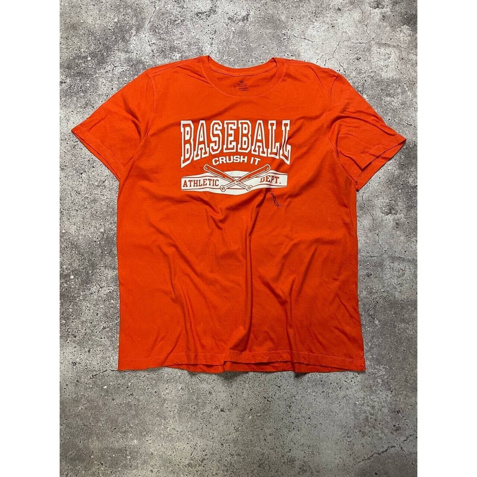 Vintage Vintage Crush It Baseball T-shirt XL Orange Athletic Dept. Size US XL / EU 56 / 4 - 1 Thumbnail