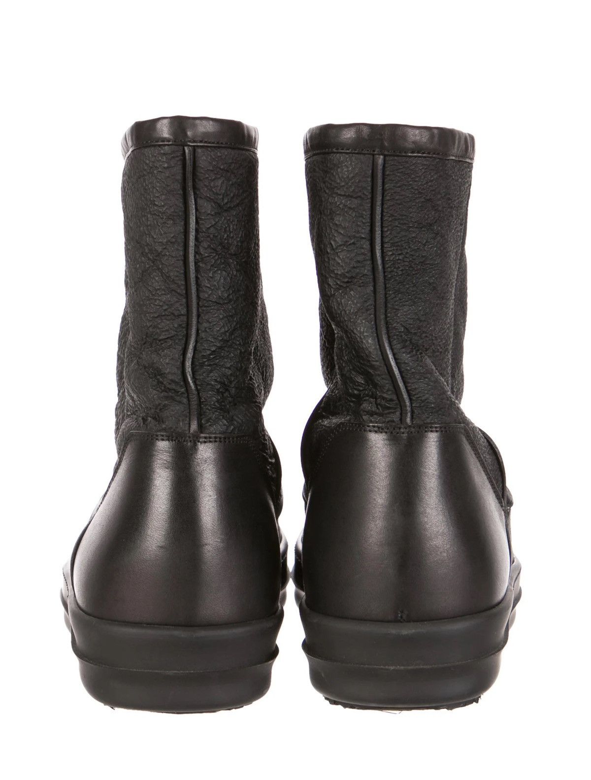 Rick Owens Rick Owens Leather Shearling Black Ankle Boots MOODY FW 2014 Size US 12 / EU 45 - 3 Thumbnail
