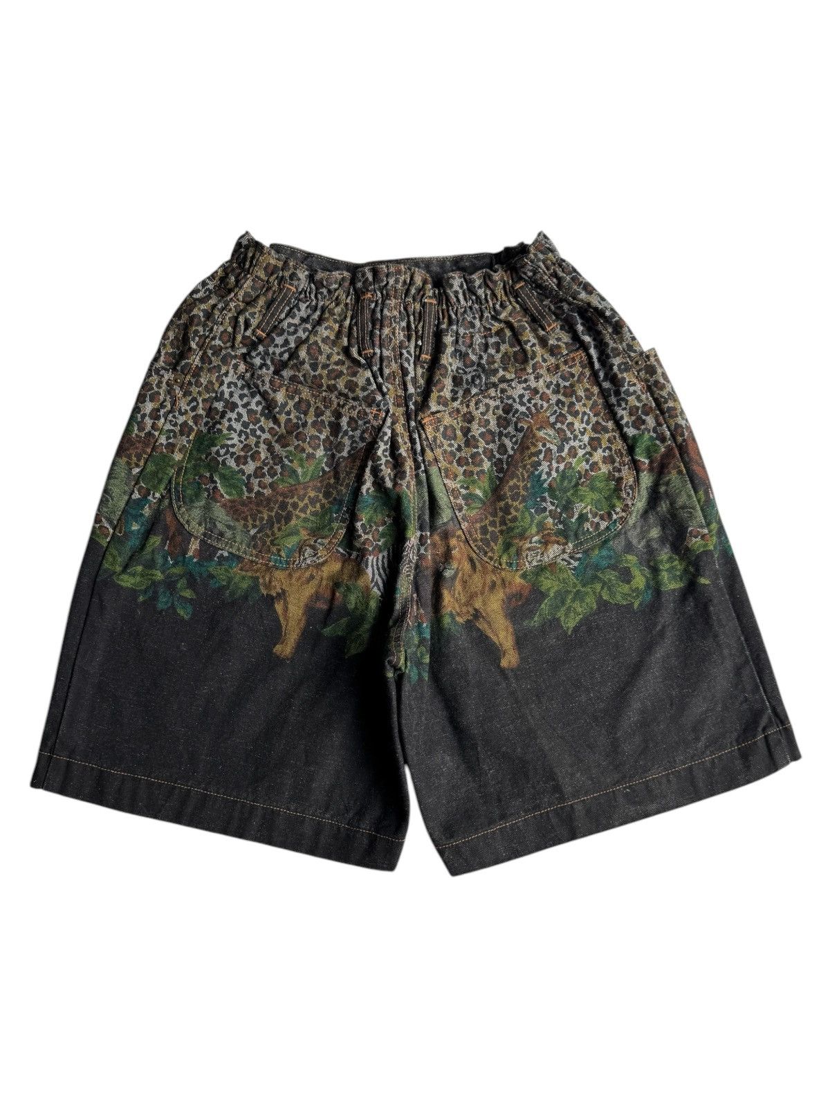 Kenzo VERY RARE VINTAGE PANTS SHORT KENZO JEANS TIGER PRINT Size US 30 / EU 46 - 3 Thumbnail