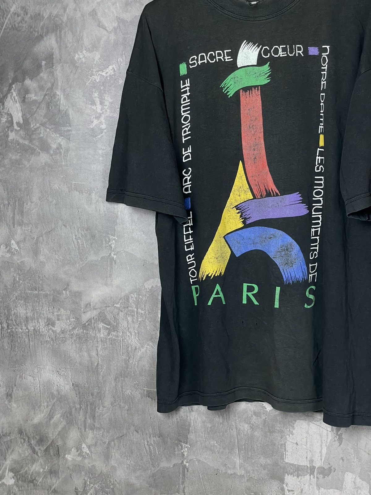 Vintage Avant Garde Y2K Overprint Distressed Notre Dame T shirt Size US L / EU 52-54 / 3 - 5 Thumbnail